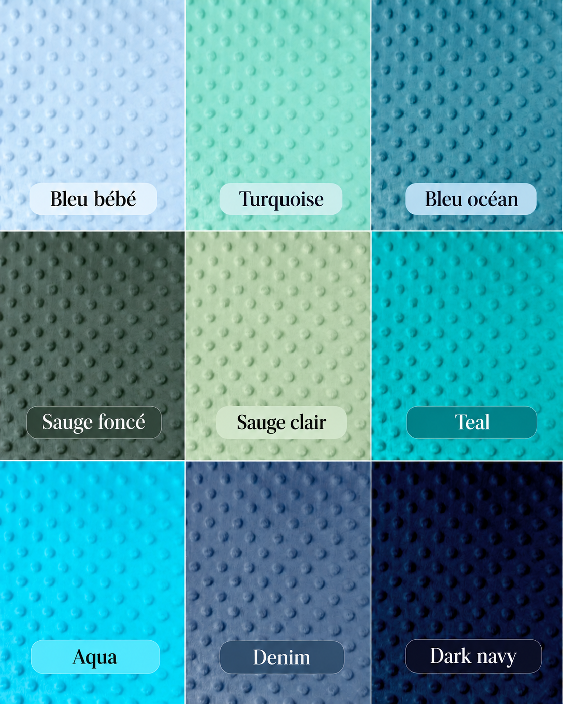 Couverture 100% minky personnalisée