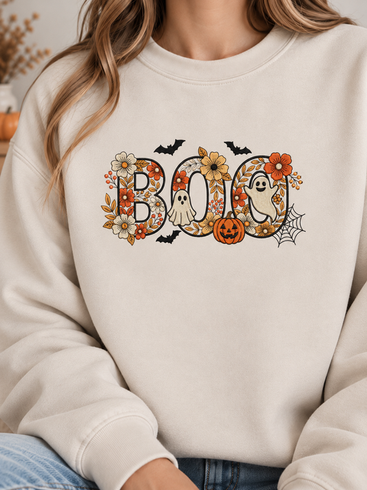 BOO Embroidered Crewneck