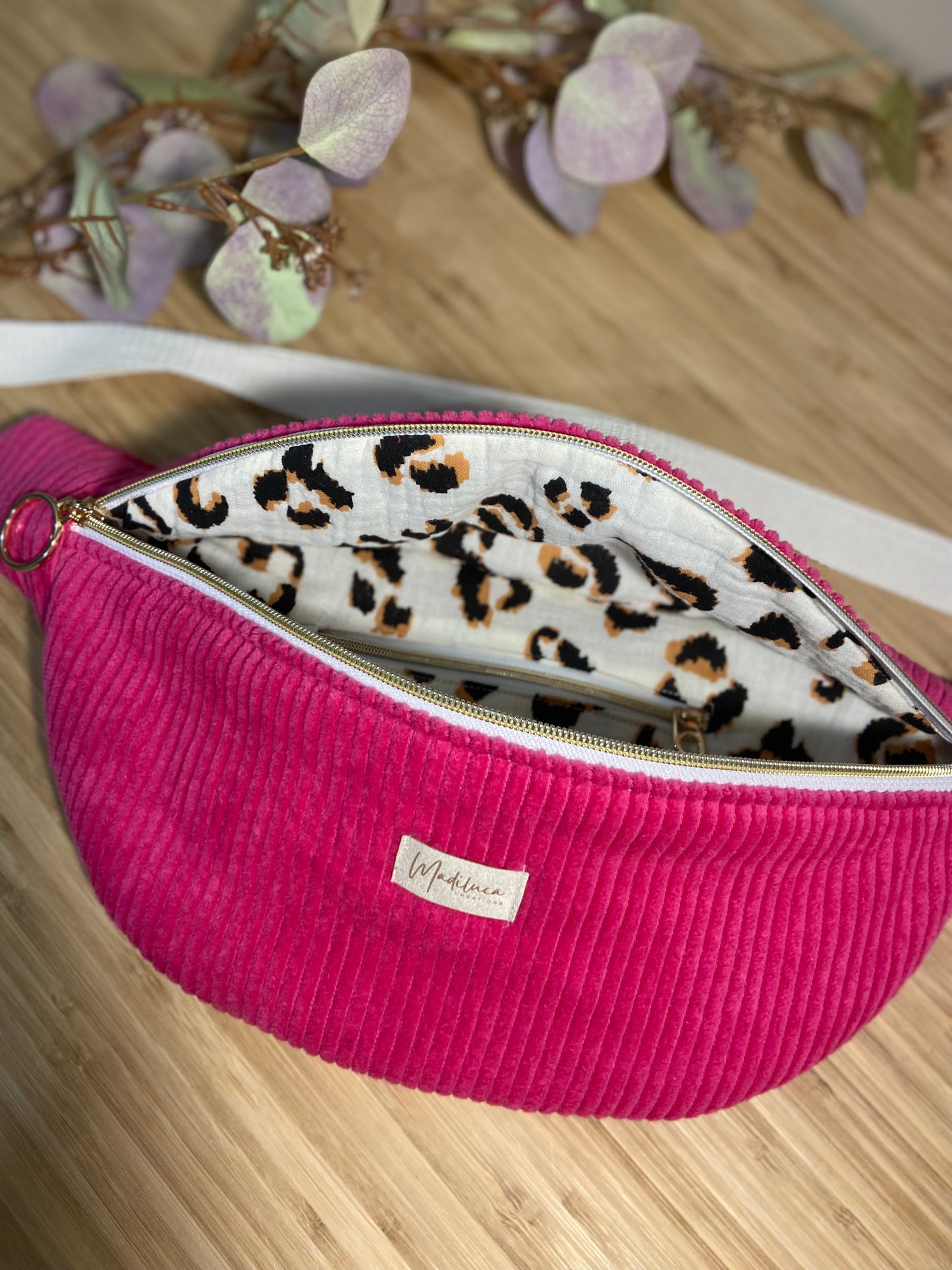 Sac banane Rose Léopard