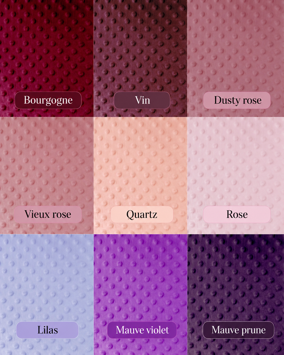 Couverture 100% minky personnalisée
