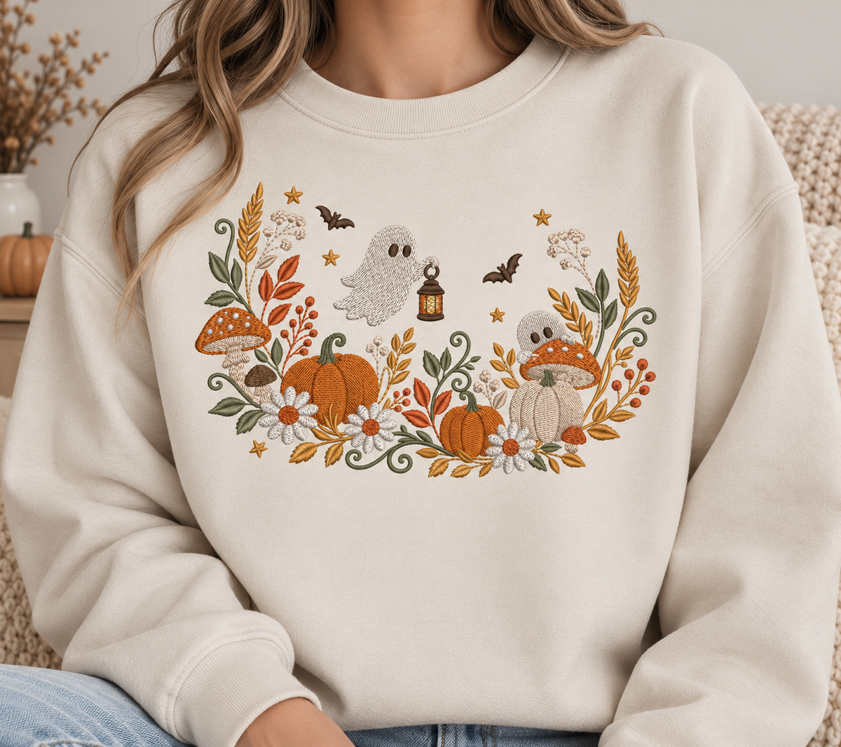 Ghost Embroidered Crewneck