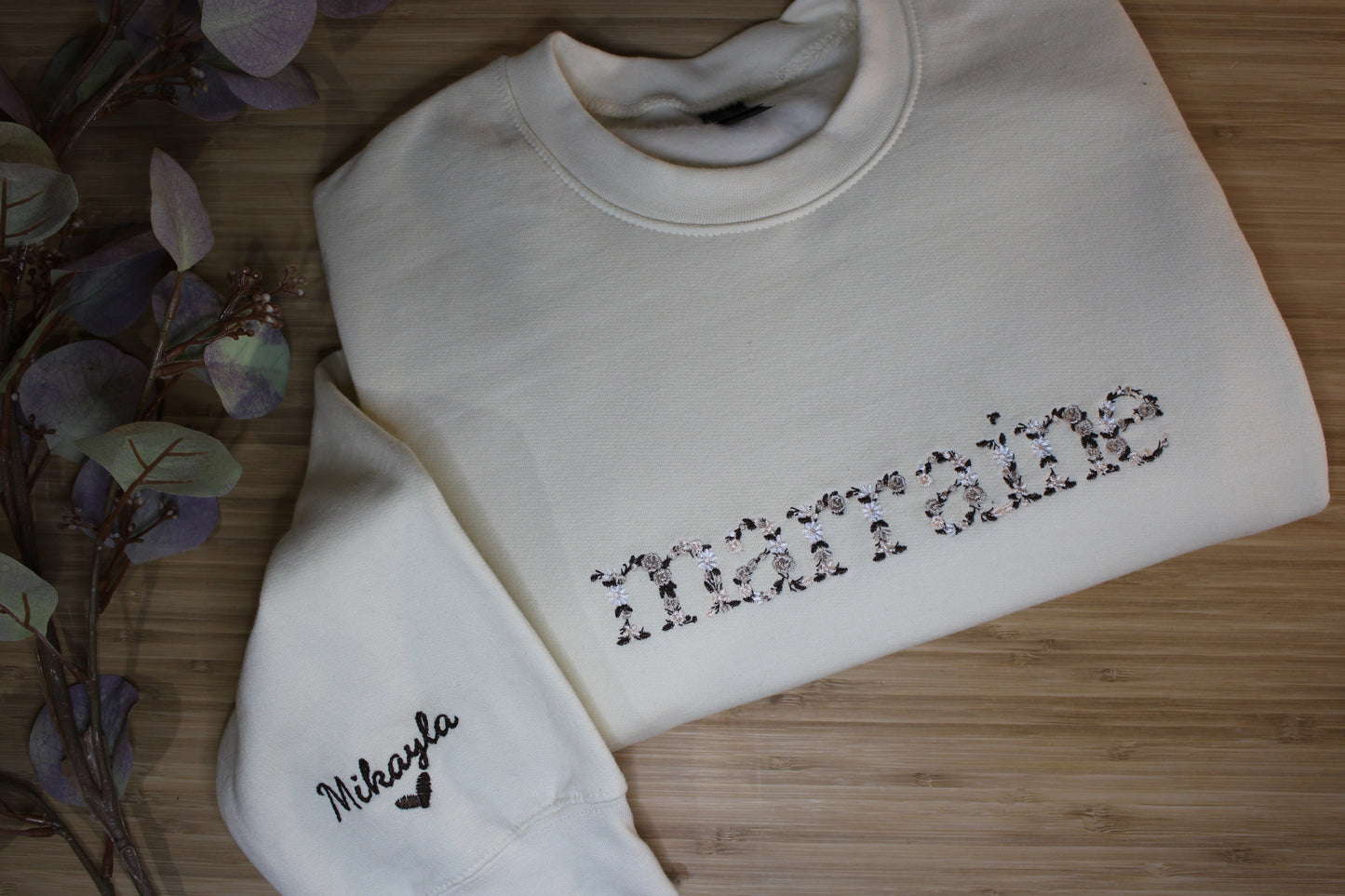 Off-white~Neutral brown/champagne/pink floral🌸